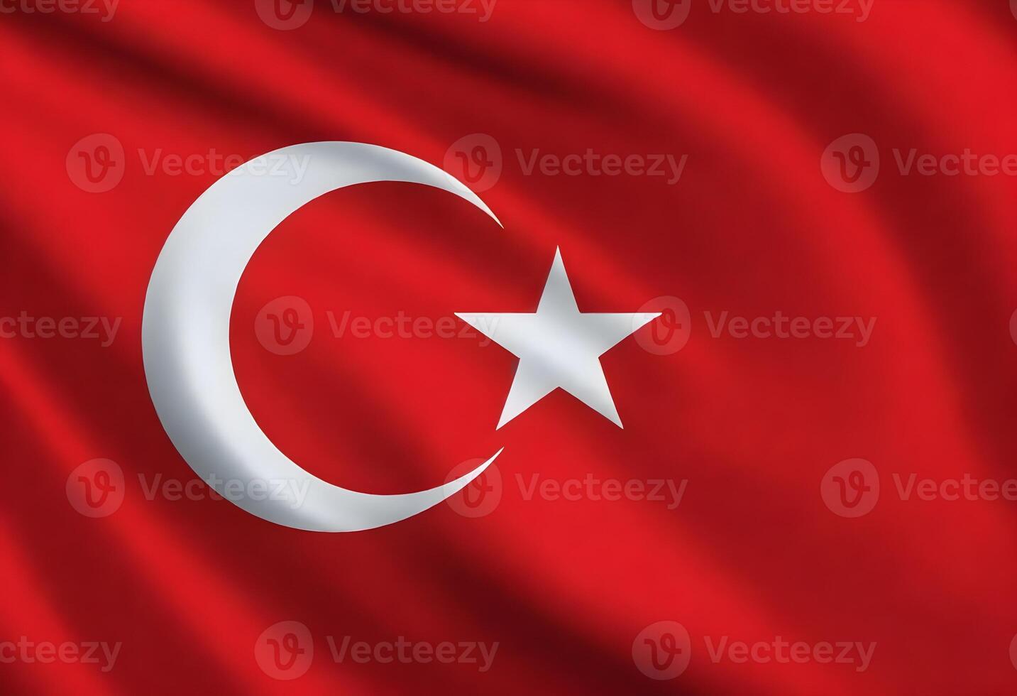 AI generated Realistic turkey flag background photo