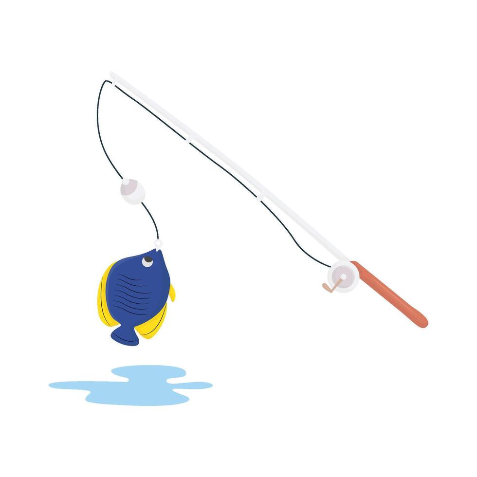 Illustration of fishing vector