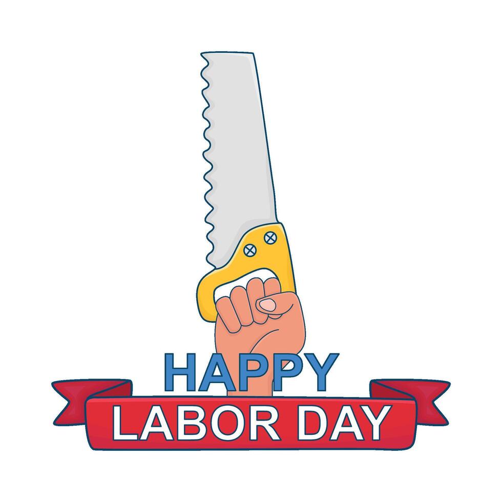 Illustration of happy labor day vector