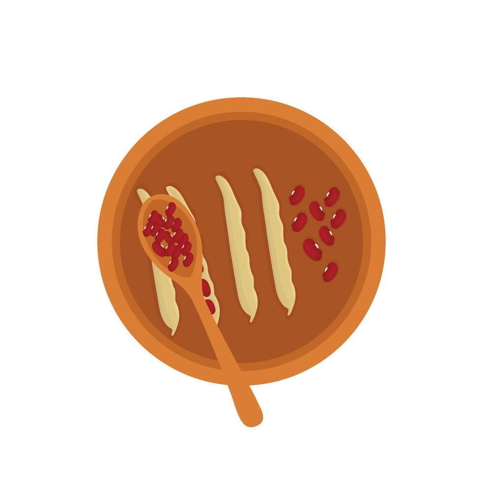 Illustration of red bean vector