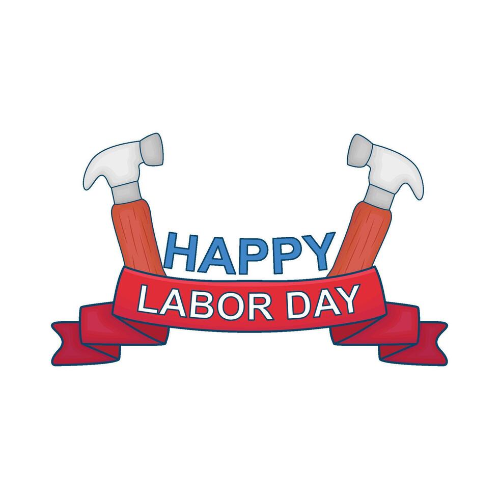 Illustration of happy labor day vector