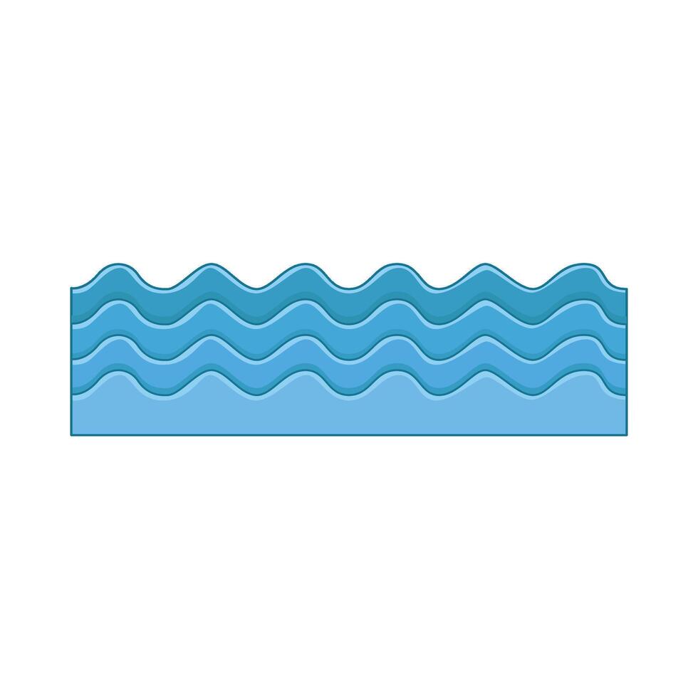 ilustración de mar ola vector
