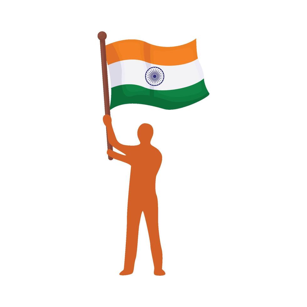 ilustración de India bandera vector