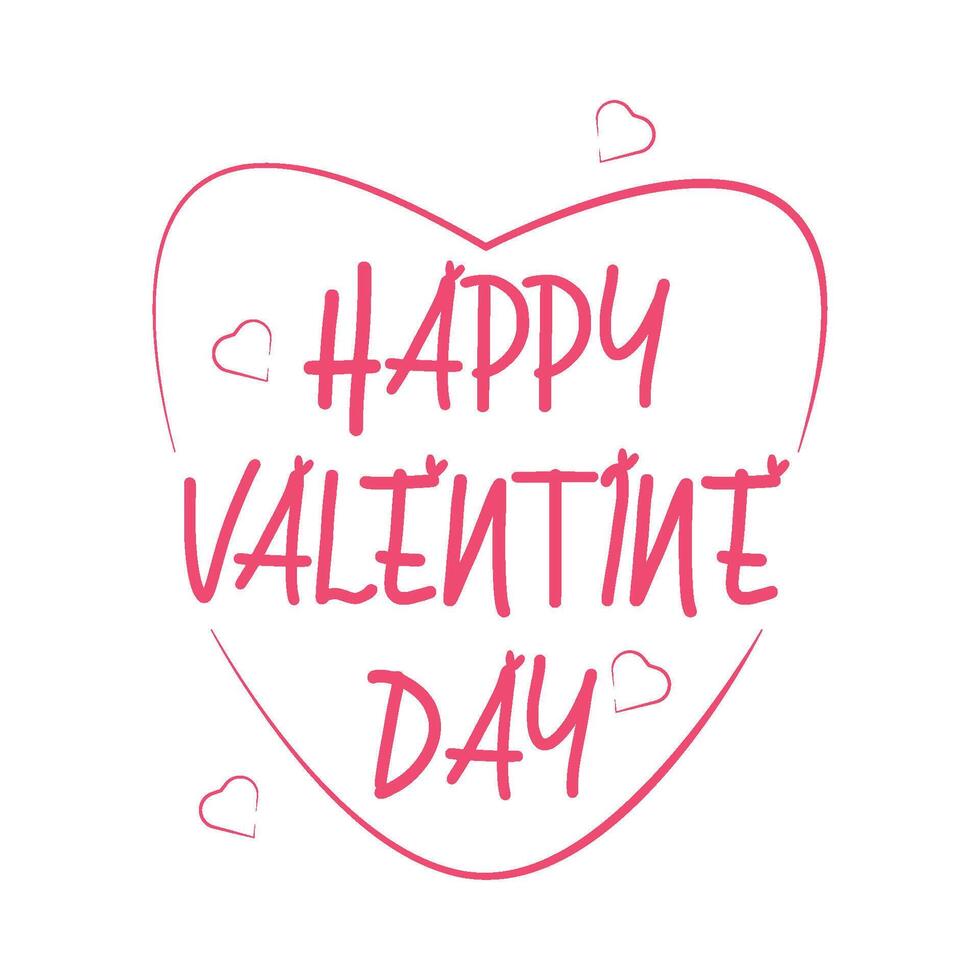 Illustration of happy valentine day vector