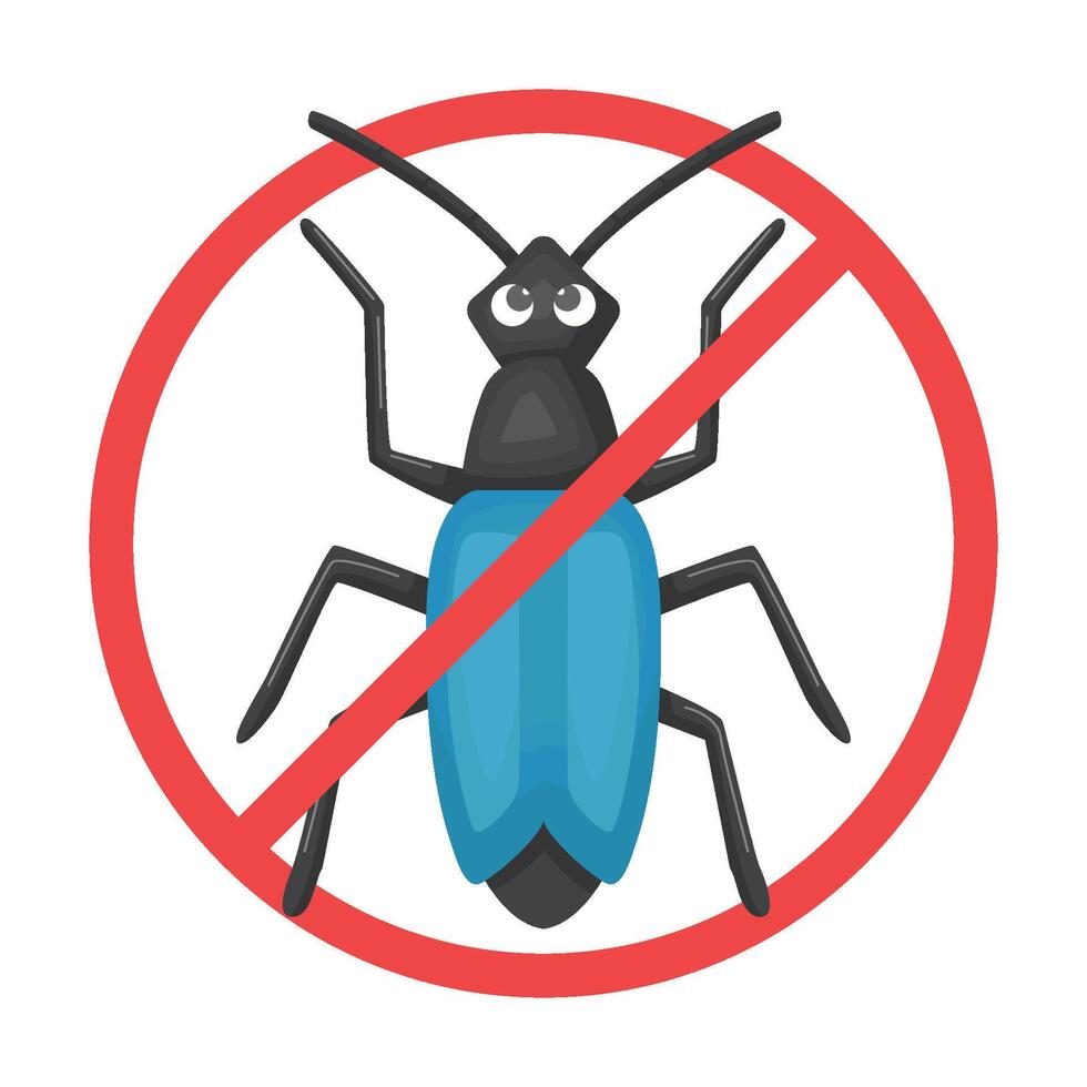 Illustration of no bugs vector