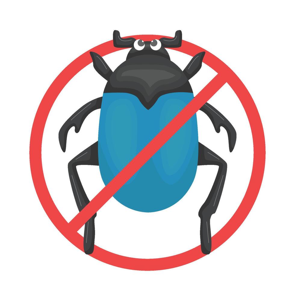 Illustration of no bugs vector