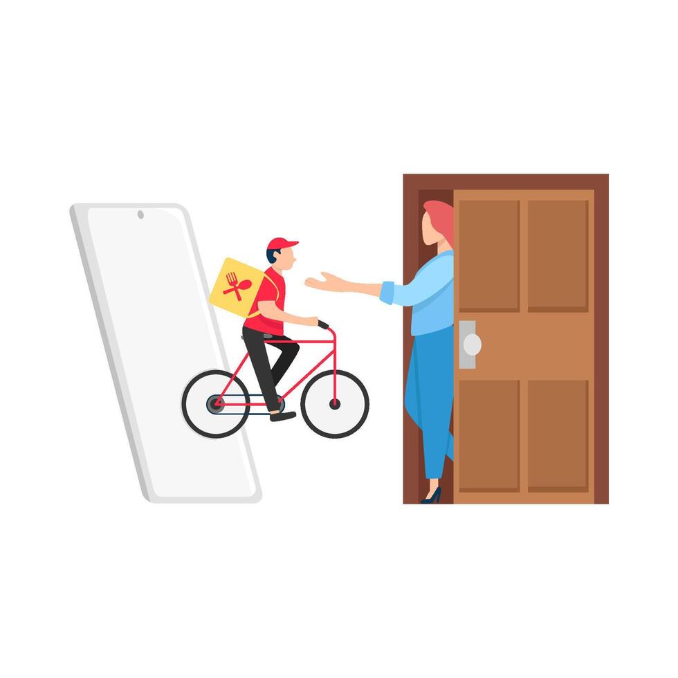 Illustration of delivery man vector