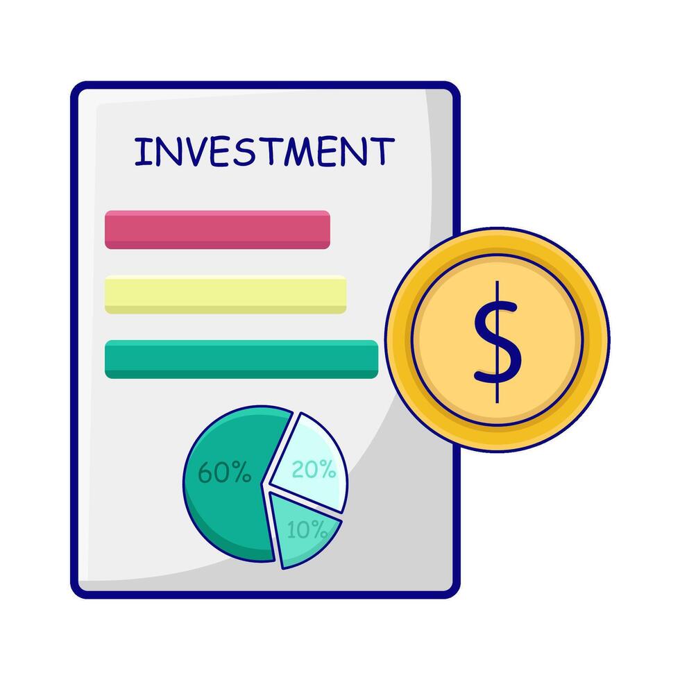 ilustración de inversión análisis vector