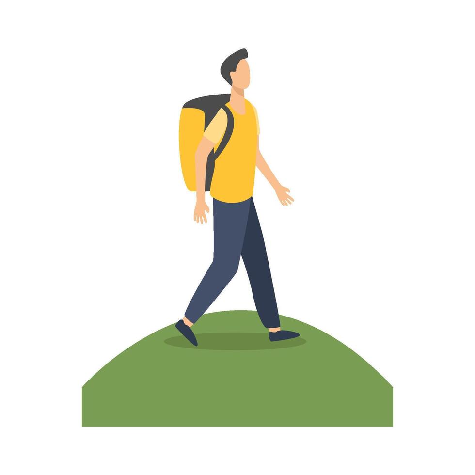 Illustration of hiking vector