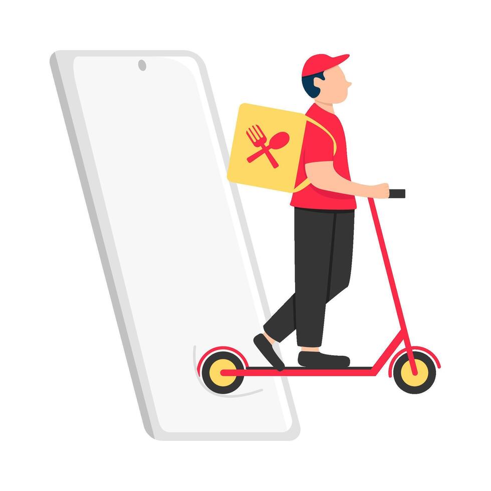 Illustration of delivery man vector