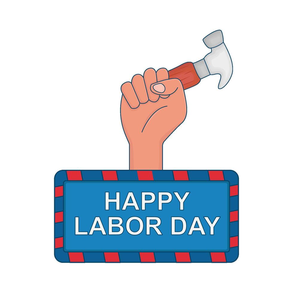 Illustration of happy labor day vector