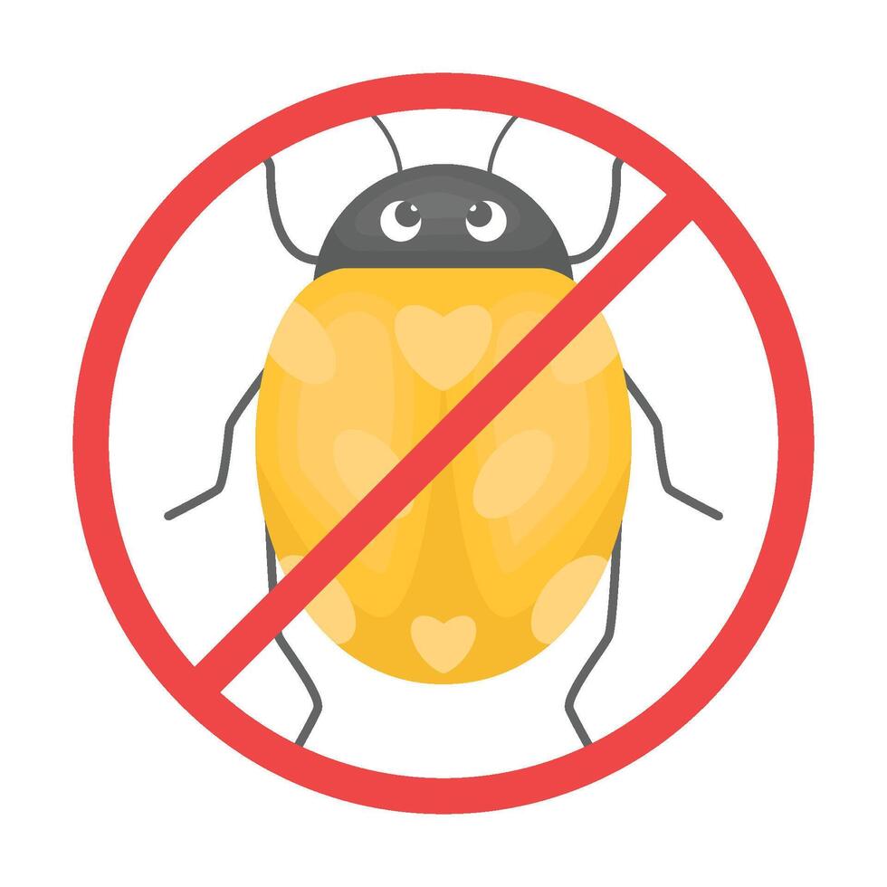 Illustration of no bugs vector