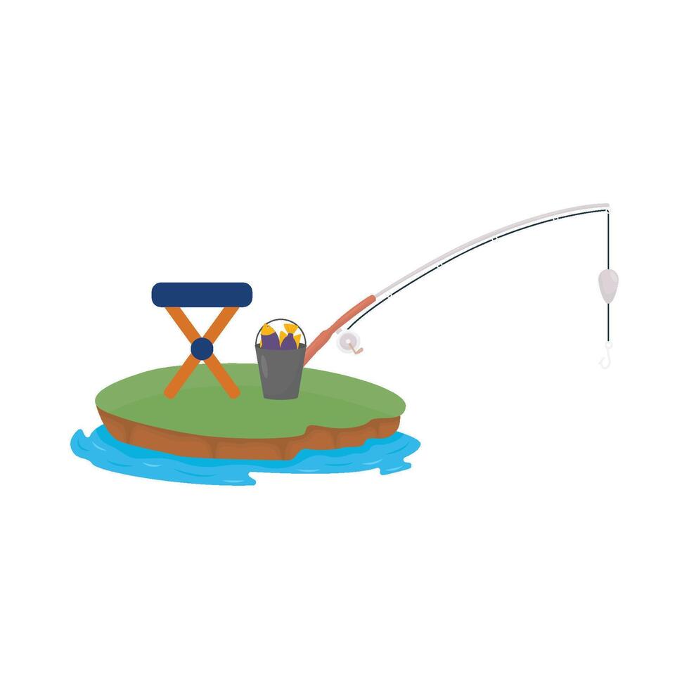 Illustration of fishing vector