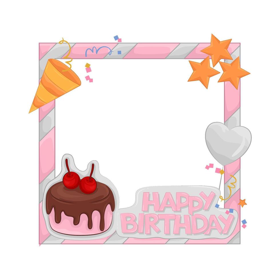 Illustration of birthday frame vector