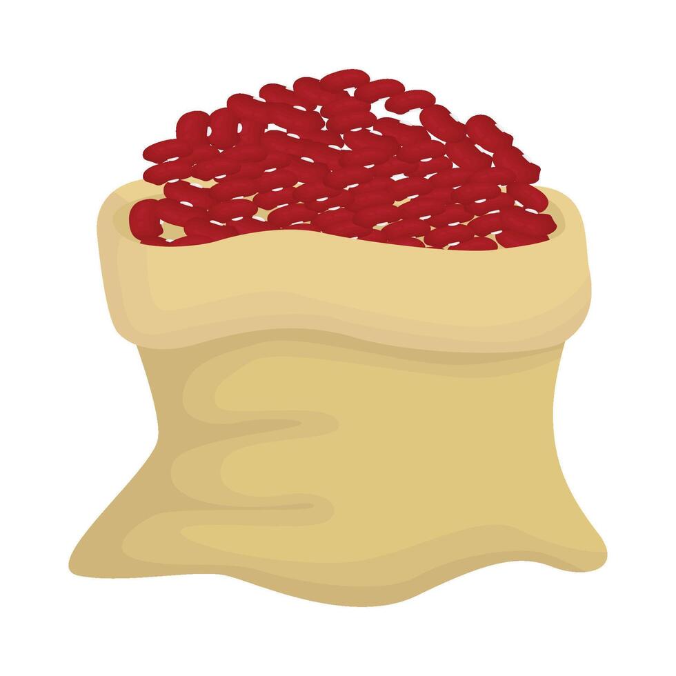 Illustration of red bean vector