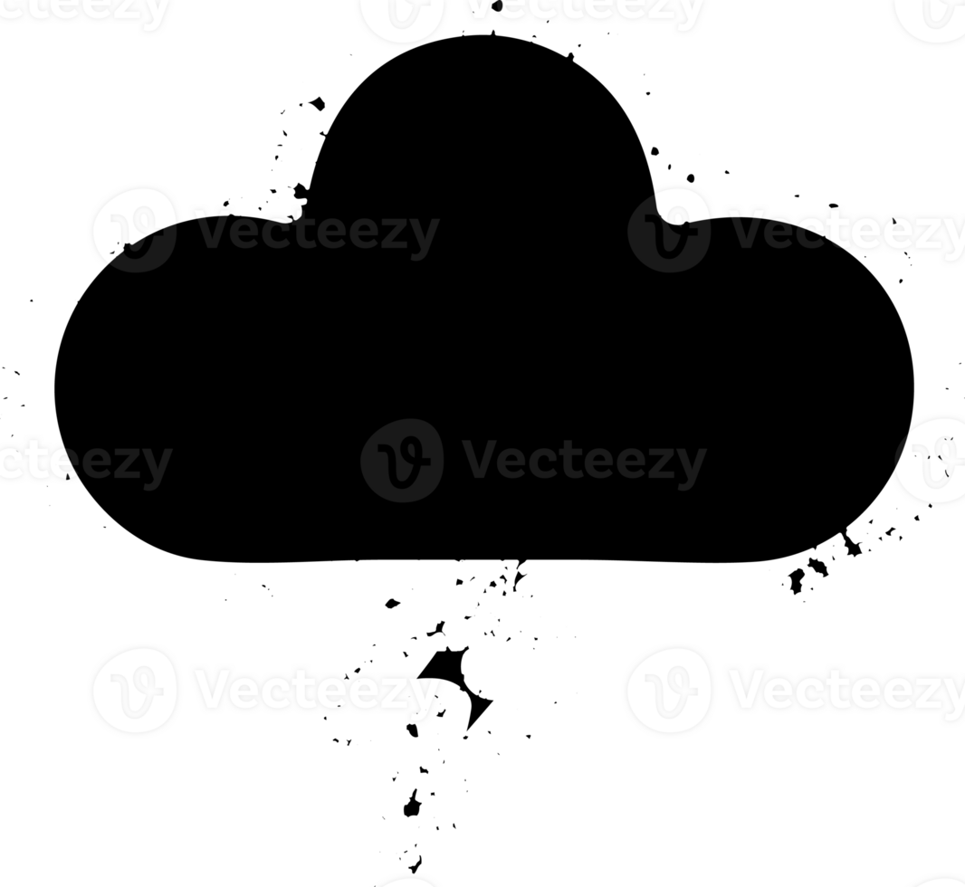 storm cloud symbol solid black icon 41027183 PNG