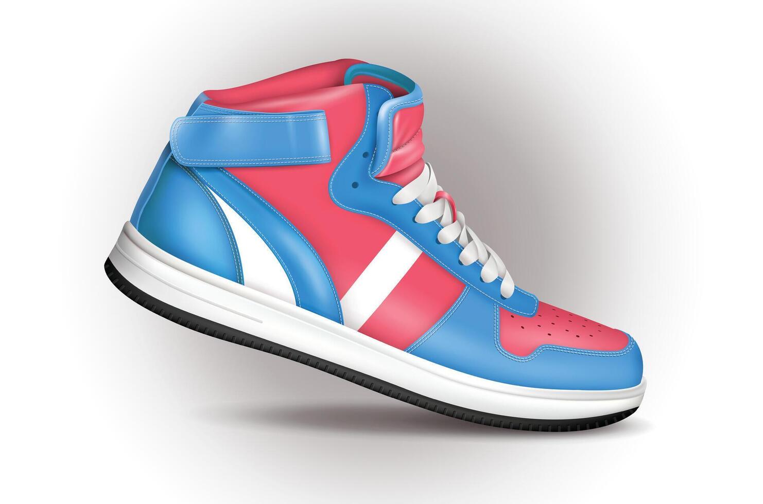 Vector fitness sneakers shoes for training, running shoe vector illustration.
