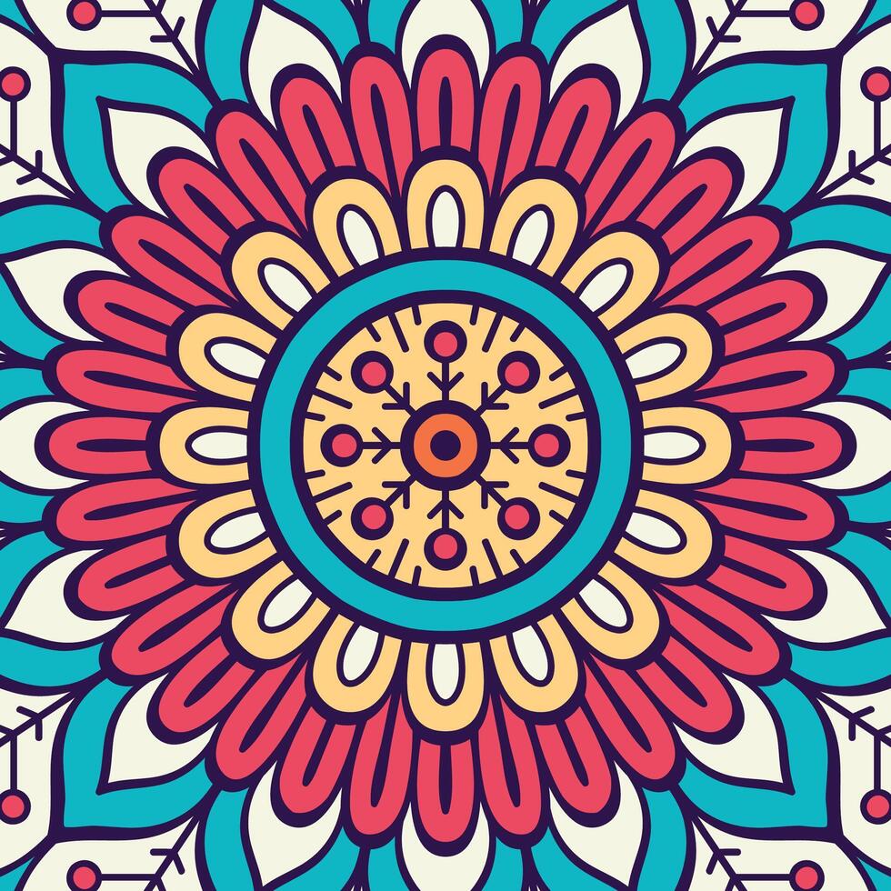 Mandala On Islamic Circles Vintage Flowers Abstract Unique Pattern With Wedding Card Background Design png classic images vector