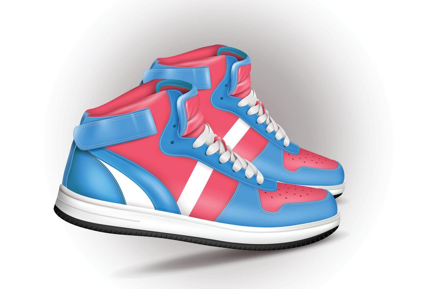 Vector fitness sneakers shoes for training, running shoe vector illustration.