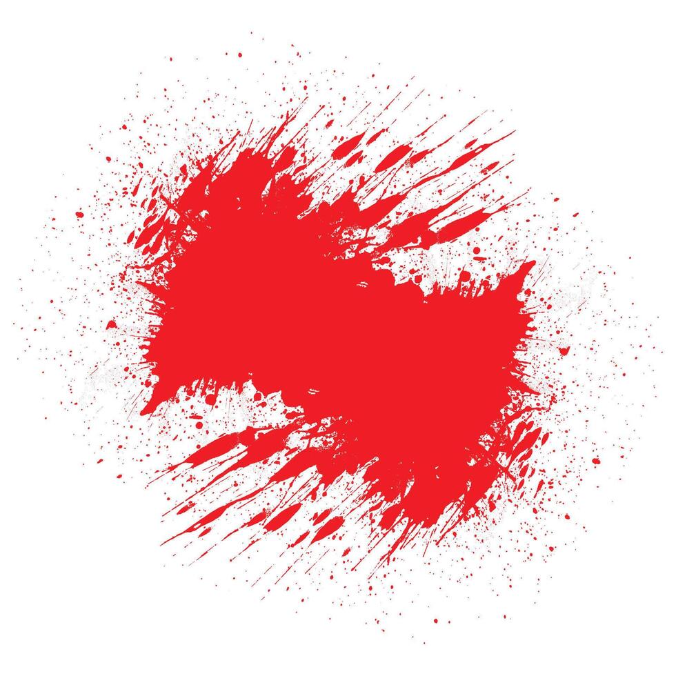 Red blood splatter on white background vector