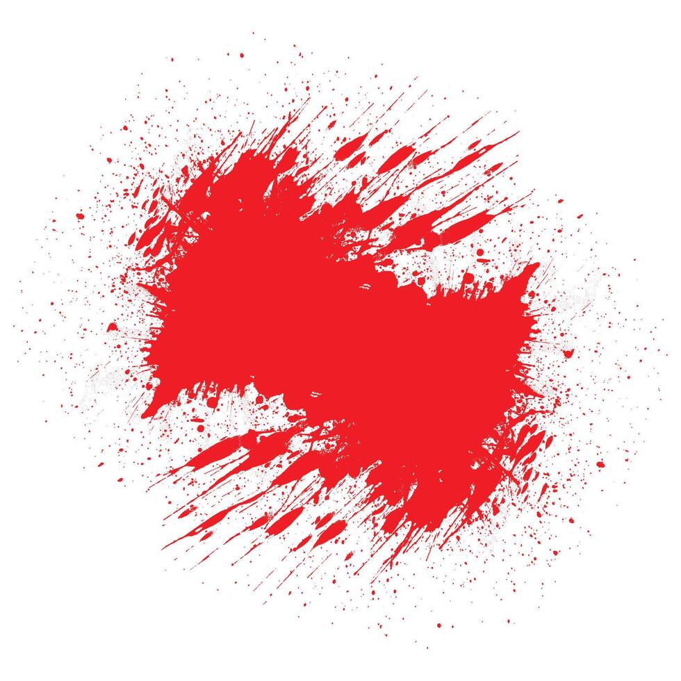 Red blood splatter on white background vector