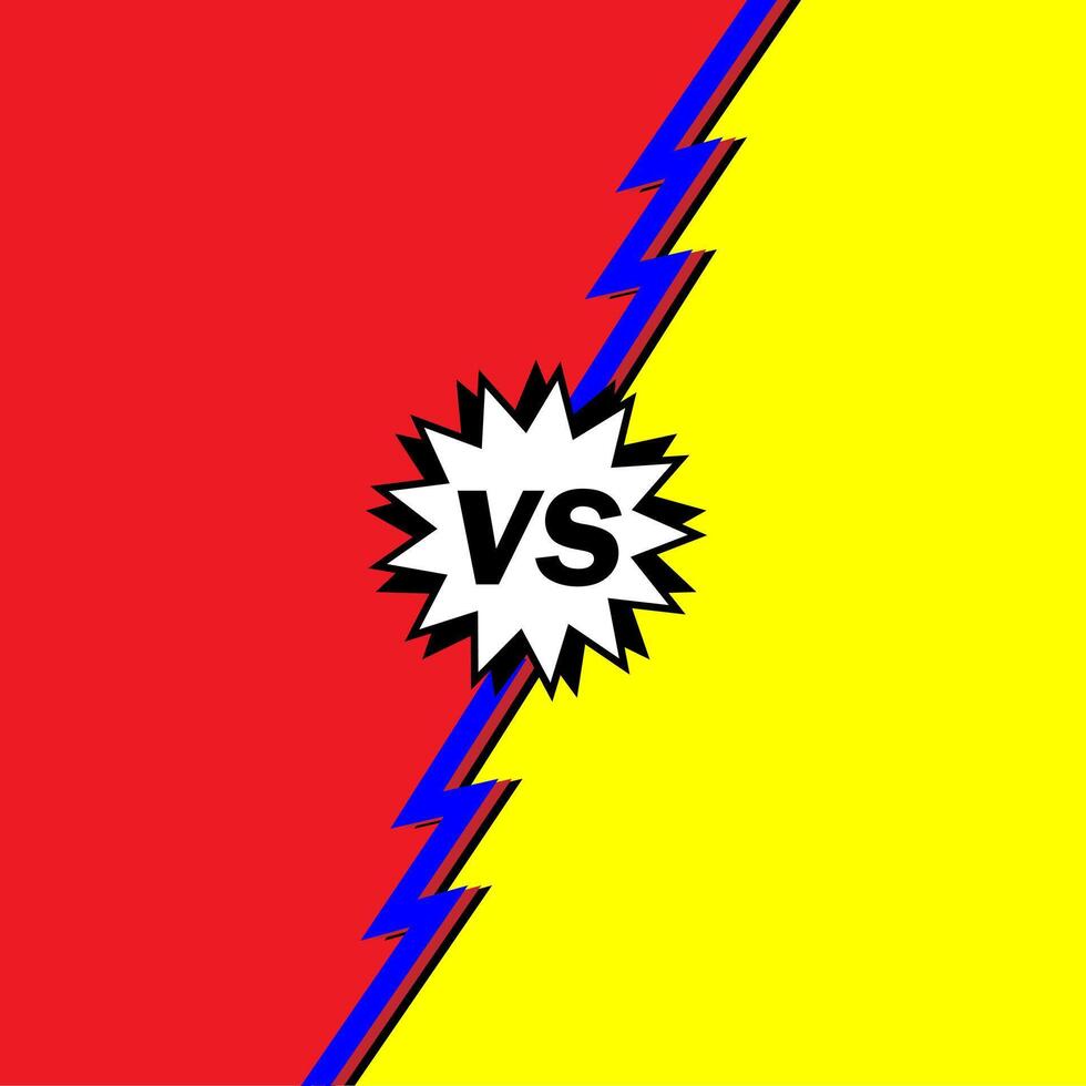 VERSUS BACKGROUNDS WITH YELLOW AND RED BLUE BORDERS. GREAT FOR GAMES AND RACES vector