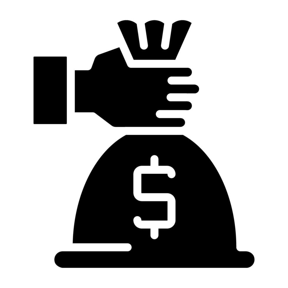 A perfect design icon of money bag vector