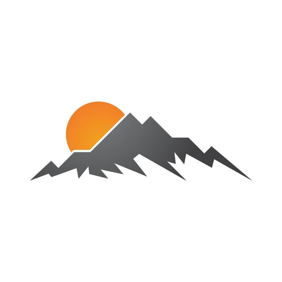 montaña logo icono vector