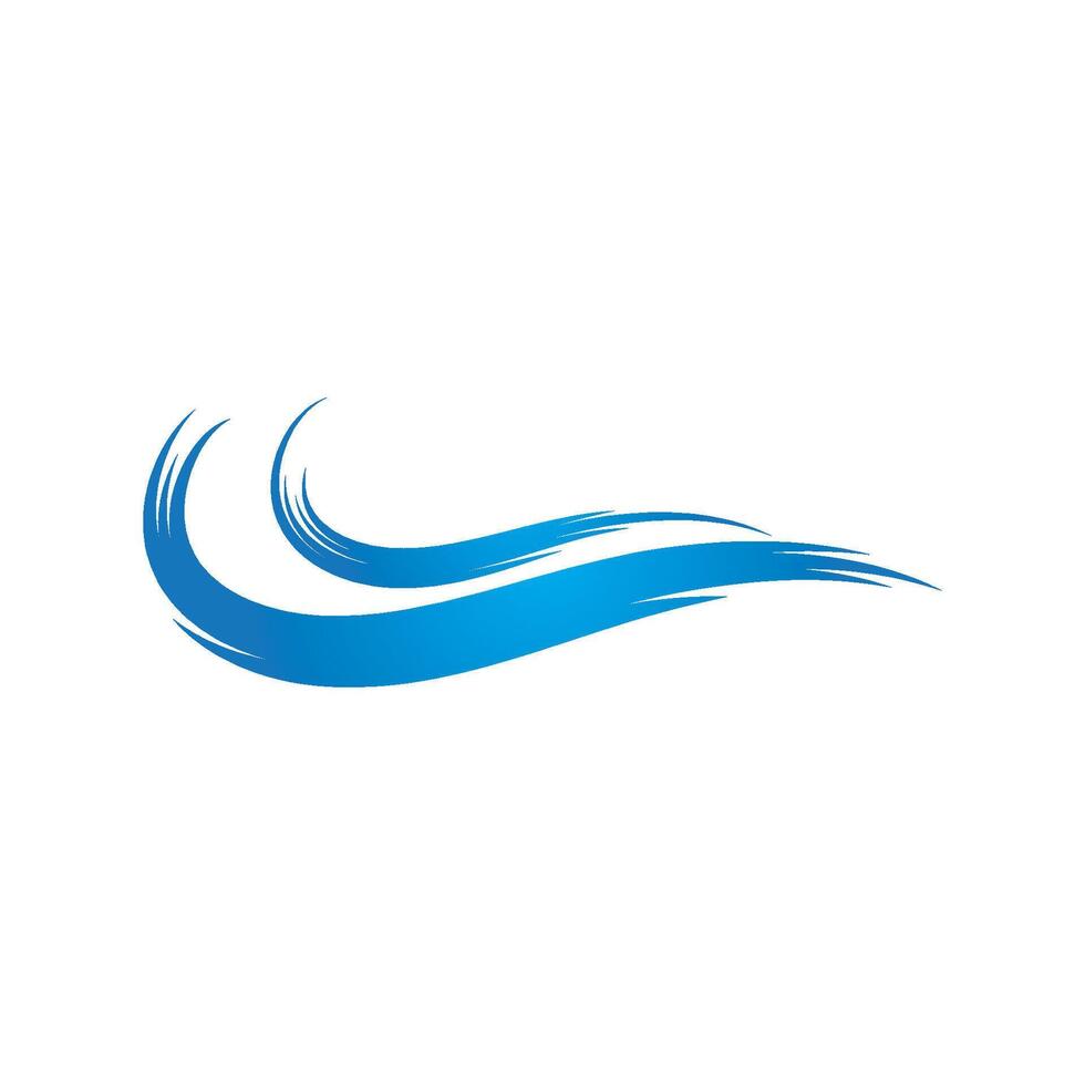 Water Wave logo design vector