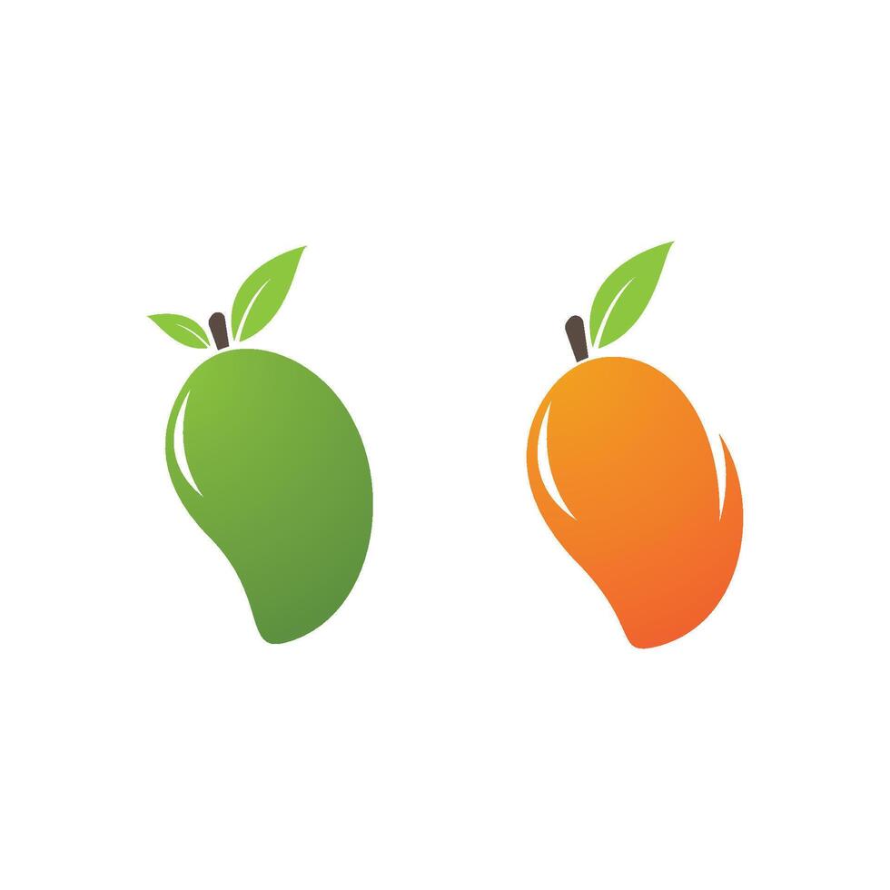 diseño plano del logo de mango vector