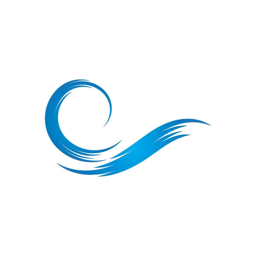 Water Wave logo design vector
