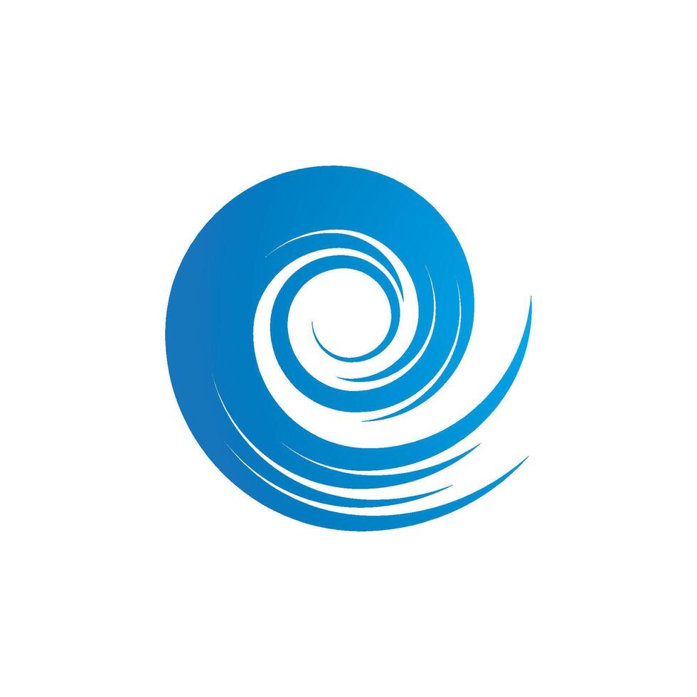 Water Wave logo design vector