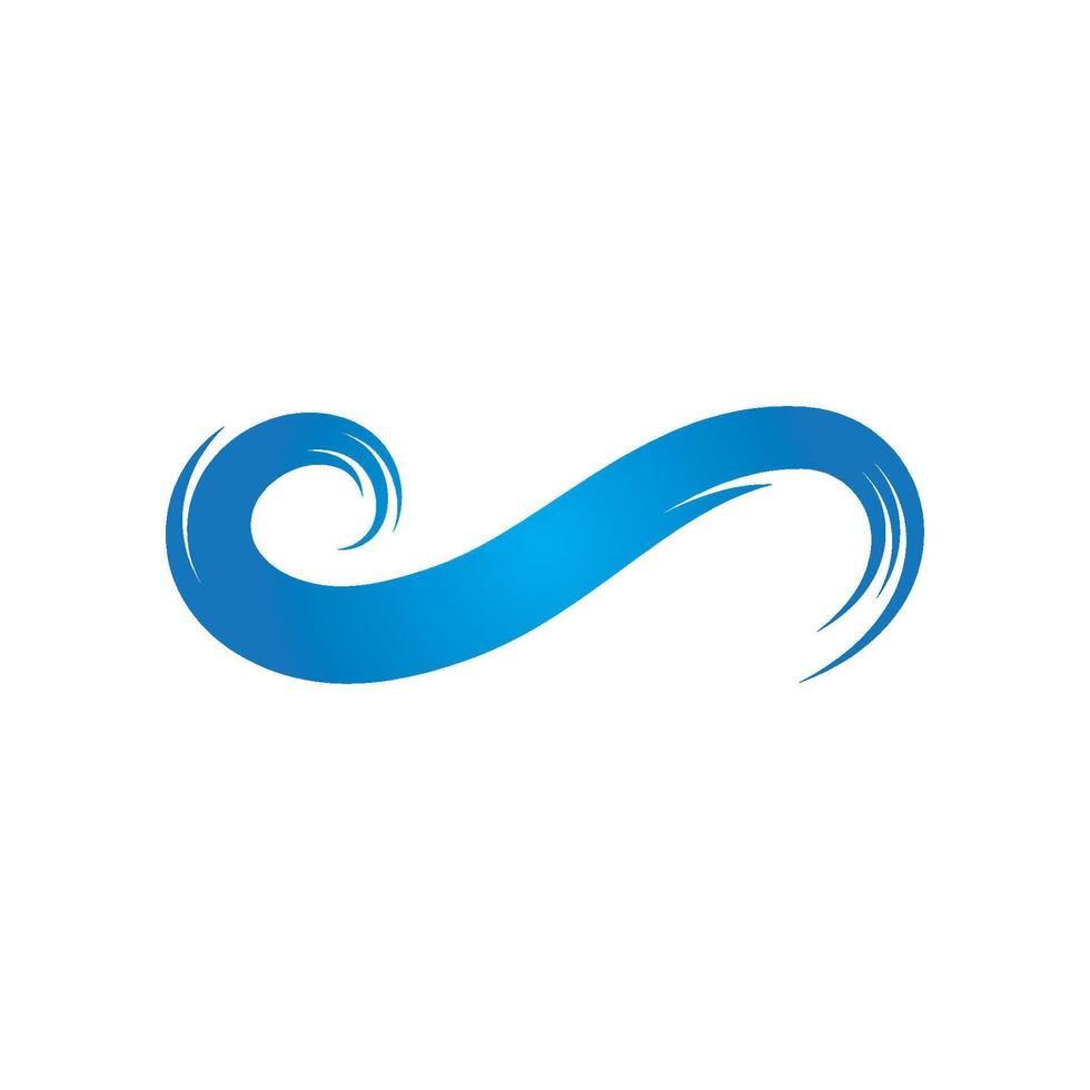 Water Wave logo design vector