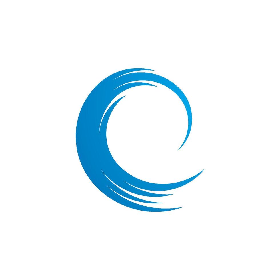 Water Wave logo design vector
