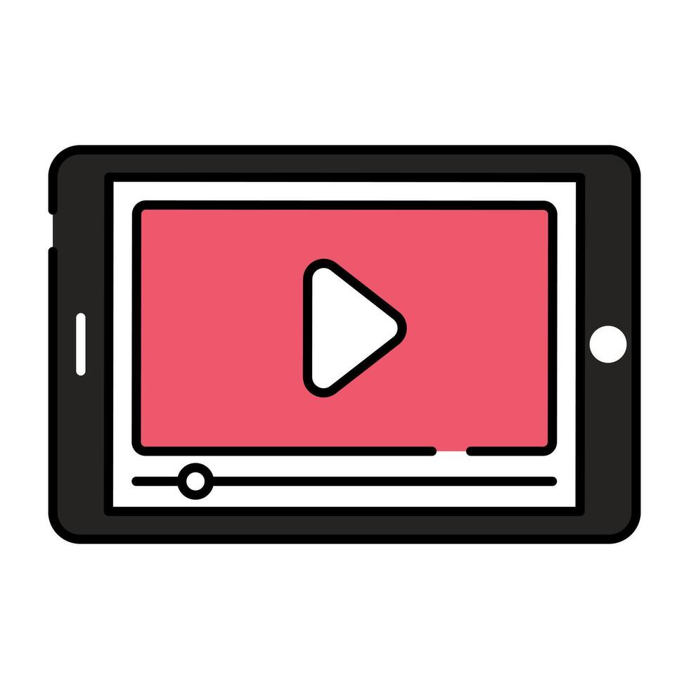 An icon design of mobile video vector