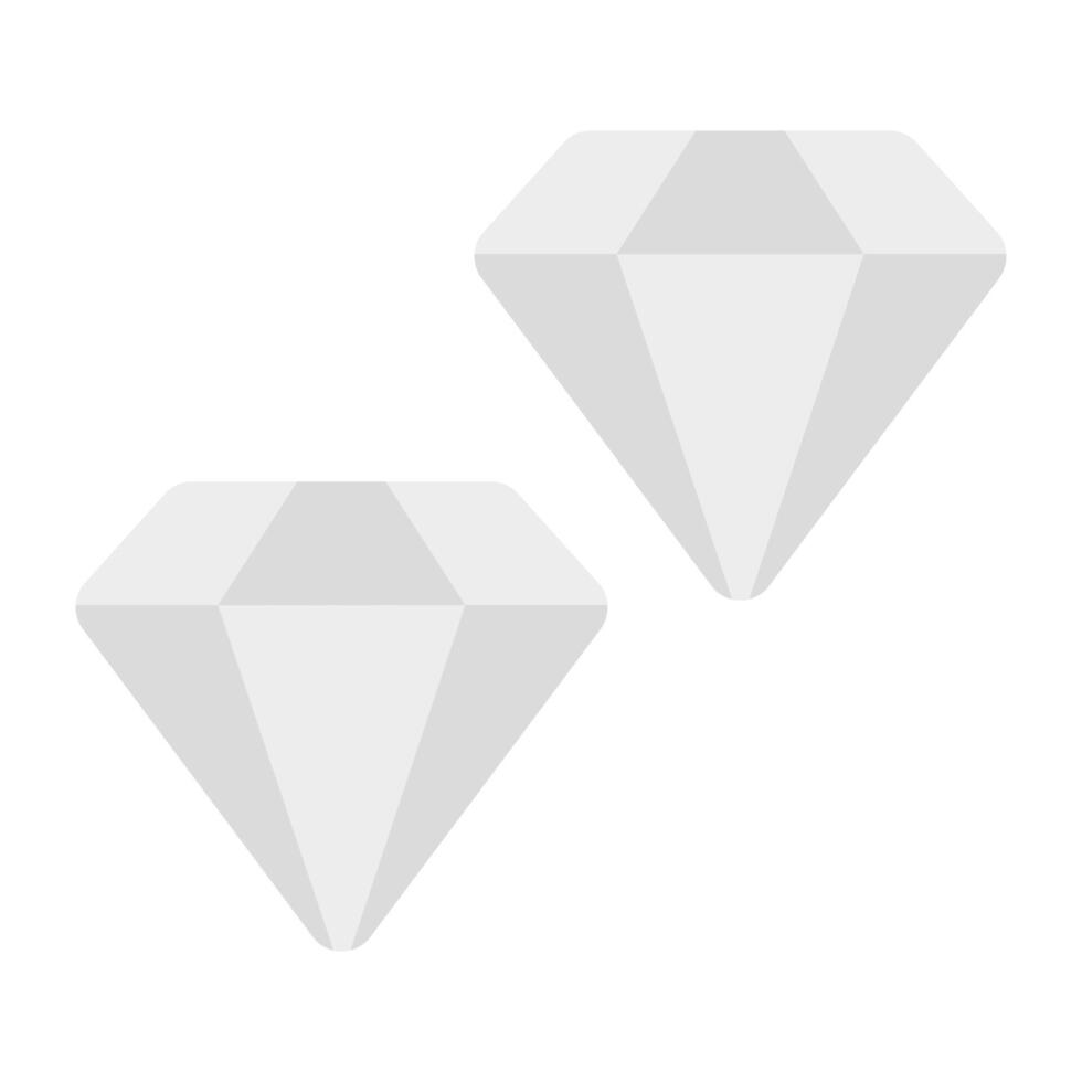 Flat design icon of precious diamonds vector