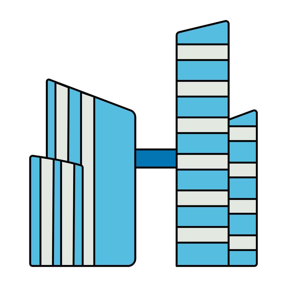 A unique design icon of skyscraper vector