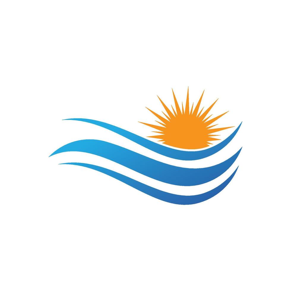 logo de onda de agua vector