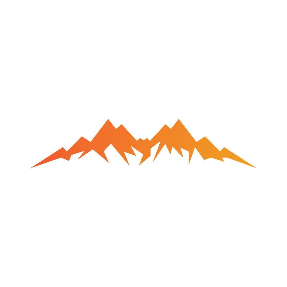 montaña logo icono vector