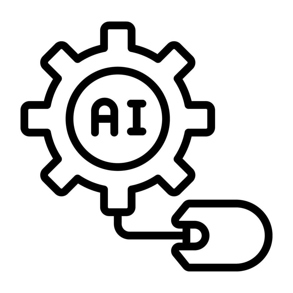 Modern design icon of ai setting vector