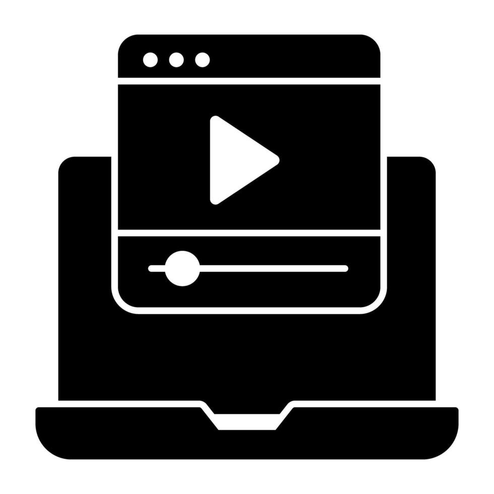 A colorful design icon of video streaming vector