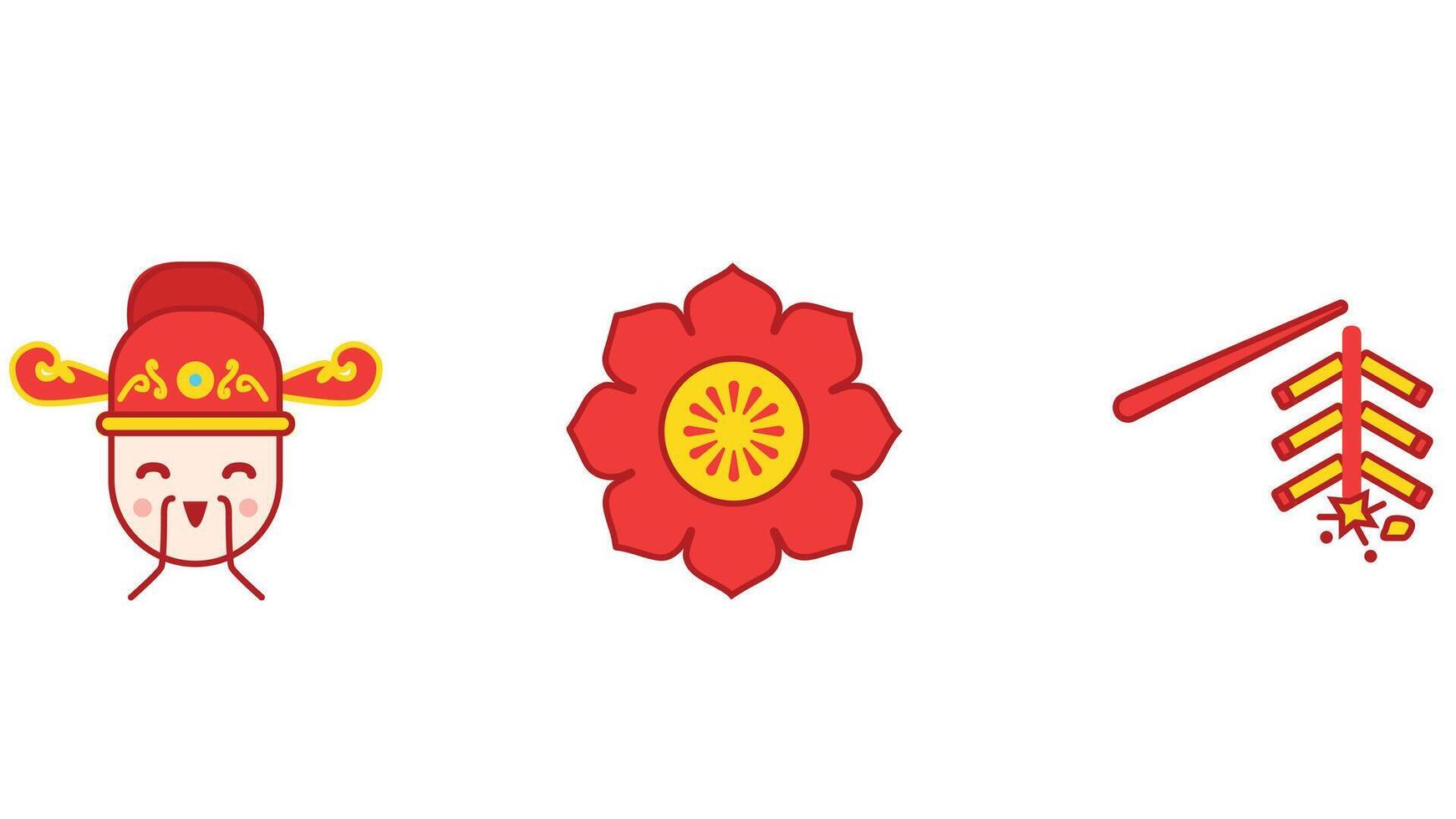 chino decorativo elementos vector ilustración