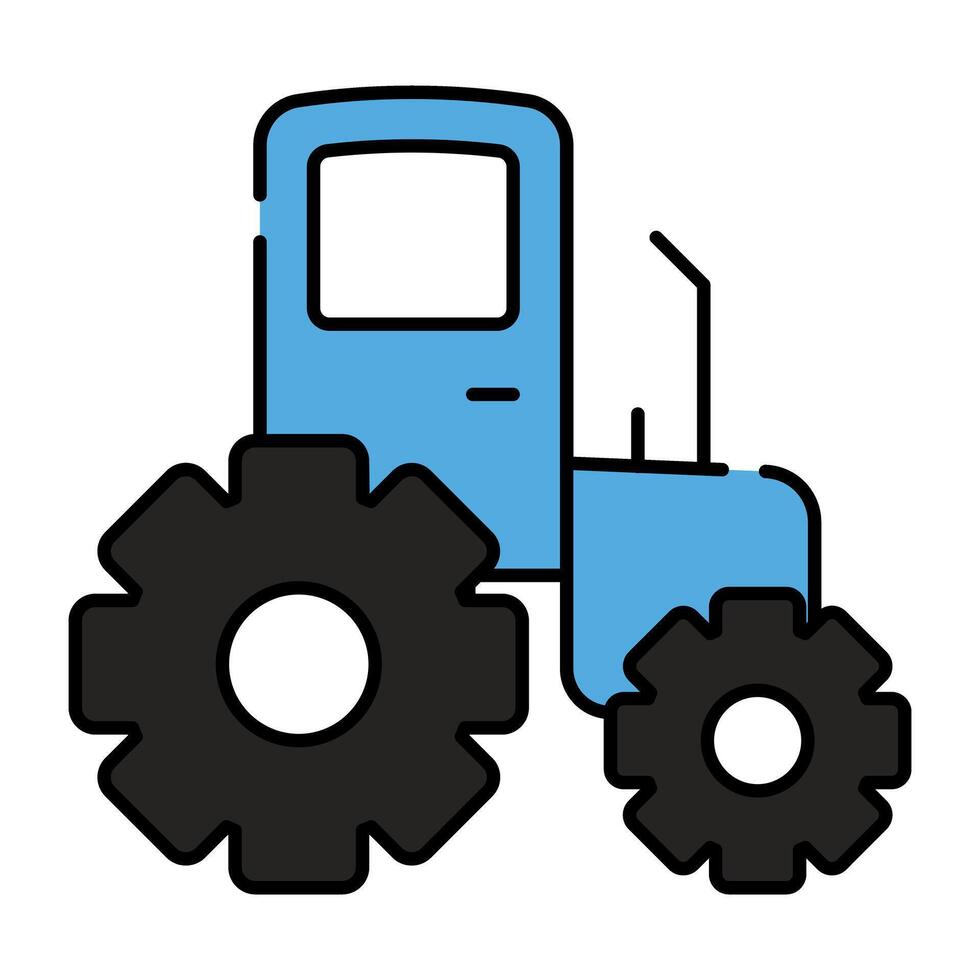 An icon design of tractor, agronomy vehicle vector