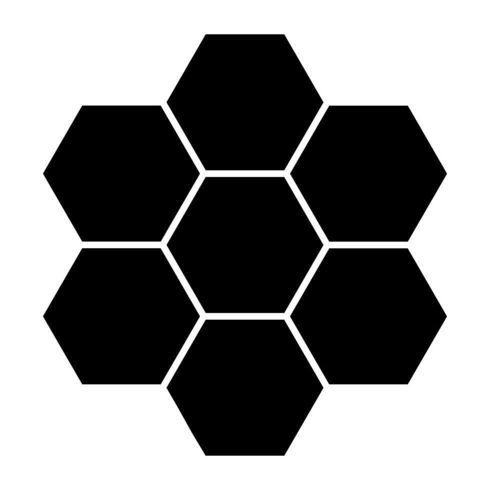 A solid design icon of honey formula vector