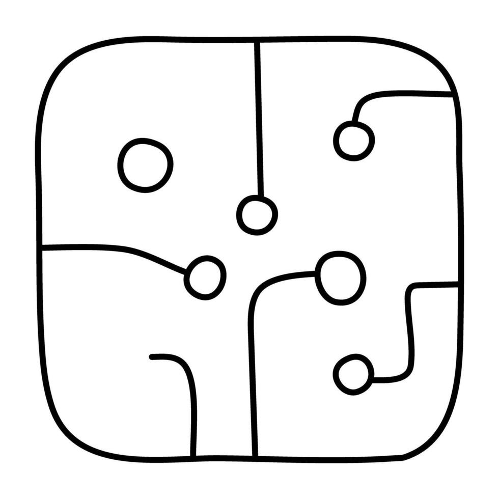 Modern design icon of nodes vector