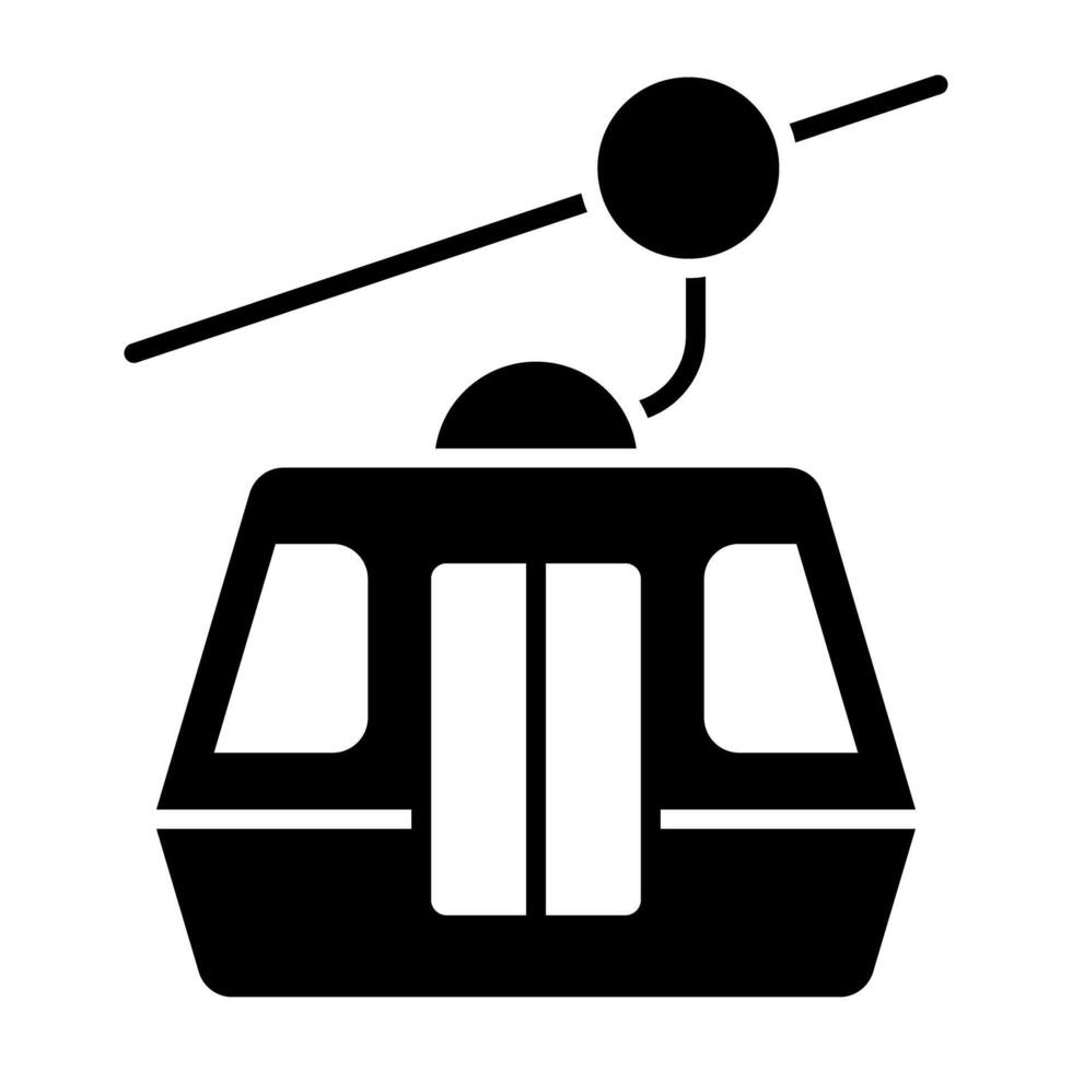 A trendy vector design of cable car