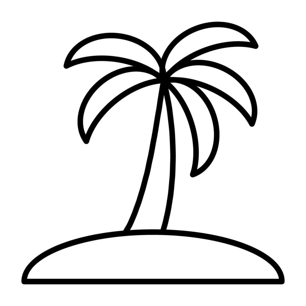 Vector design icon of beach tree