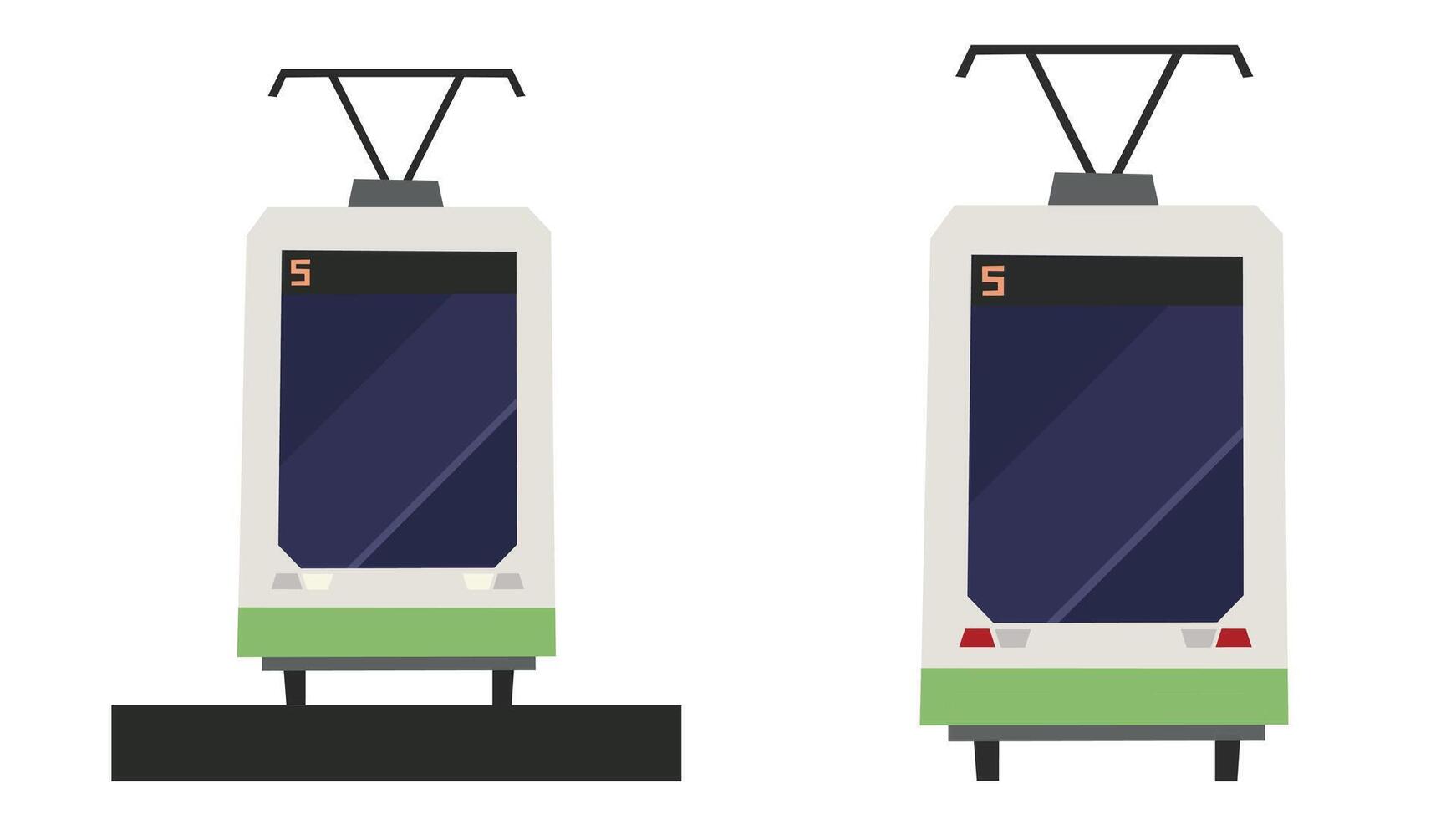 Public Transportation services inside the city for passengers Vector illustration