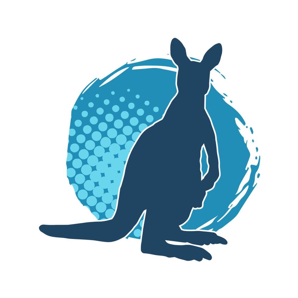 Silhouette of a kangaroo vector