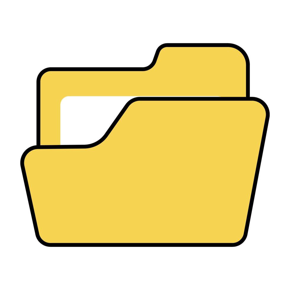 A document case icon in flat design, folder vector